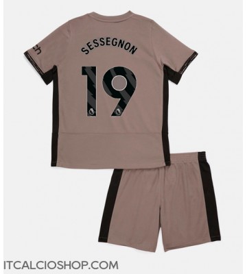Tottenham Hotspur Ryan Sessegnon #19 Terza Maglia Bambino 2023-24 Manica Corta (+ Pantaloni corti)